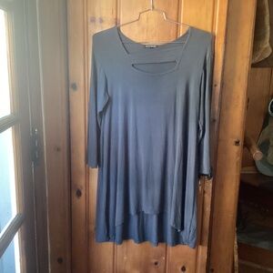 Zen knits dress charcoal gray jersey large
